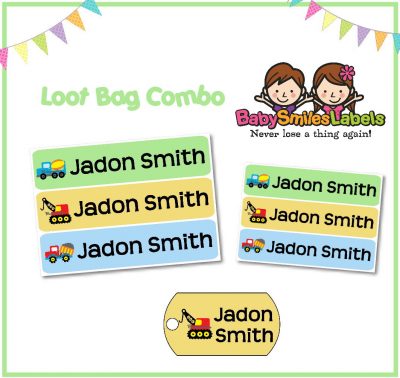 Construction Trucks Loot Bag Combo