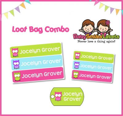 Cute Owl Girl Loot Bag Combo