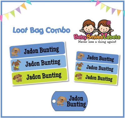Cutie Dog Boy Loot Bag Combo