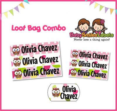 Olivia Owl Loot Bag Combo