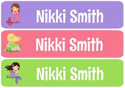 Mystical Mermaid Rectangle Personalized Name Labels