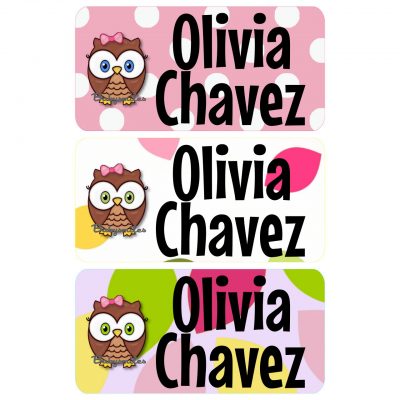 Olivia Owl Clothing Tag Labels
