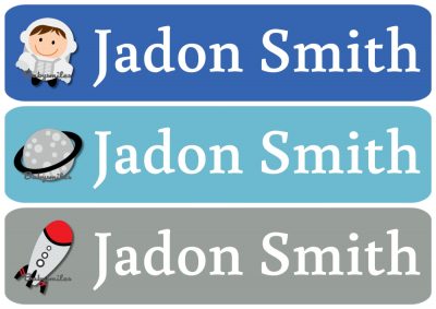 Out of This World Rectangle Personalized Name Labels