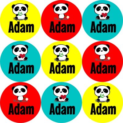 Panda Love Shoe Label