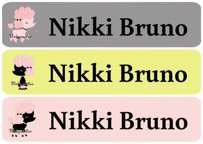 Paris Poodle Rectangle Personalized -name-labels