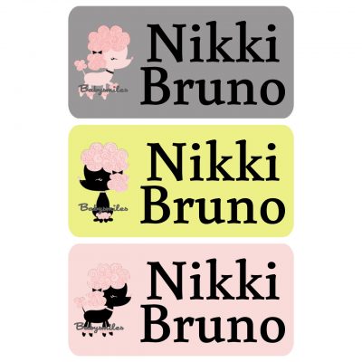 Paris Poodle Clothing Tag Labels