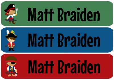 Pirates Rectangle Personalized Name Labels