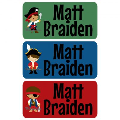 Pirates Clothing Tag Labels