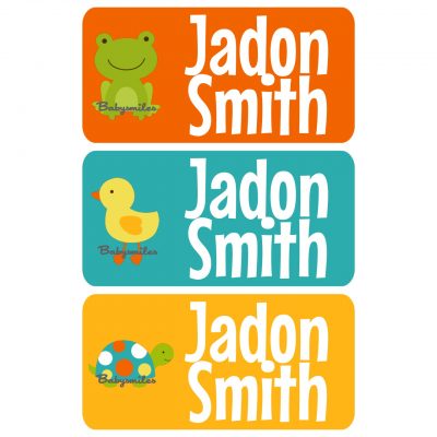 Adorable Pond Friends Clothing Tag Labels