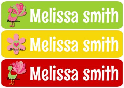 Pretty Peacock Rectangle Personalized Name Labels
