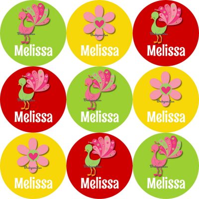 Pretty Peacock Shoe Label