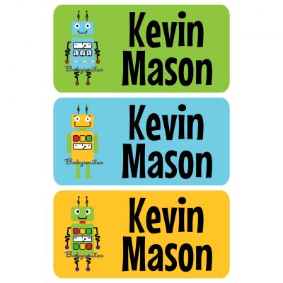 Super Robots Clothing Tag Labels