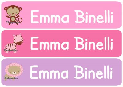 Safari Girl Rectangle Personalized Name Labels