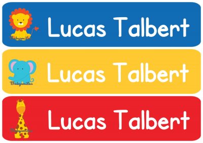 Safari Rectangle Personalized Name Labels