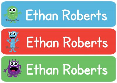 Scary Monster Rectangle Personalized Name Labels