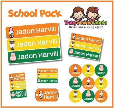 Animal Farm Friends School Labels Pack