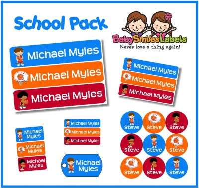 Basketball Allstars School Labels Pack