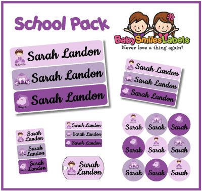 Beauty Princess School Labels Pack