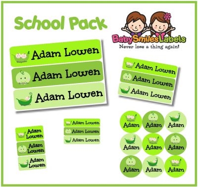 Cute Peas School Labels Pack