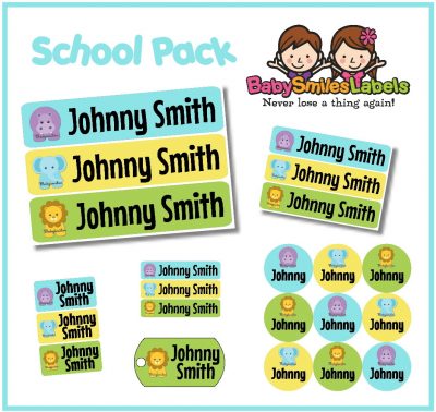 Jungle Friends School Labels Pack