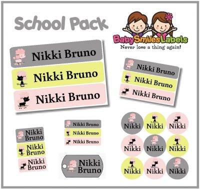 Paris Poodle School Labels Pack