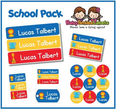 Safari School Labels Pack