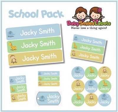 Safari Boy School Labels Pack