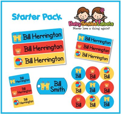 Beach Fun Starter Labels Pack