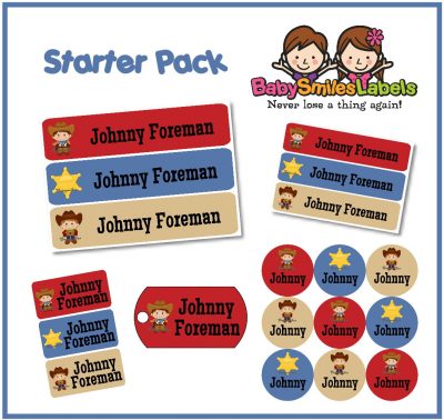 Cool Cowboys Starter Labels Pack