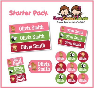 Cutie Animal Family Starter Labels Pack