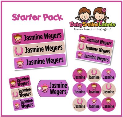 Lil Cool Cowgirls Starter Labels Pack