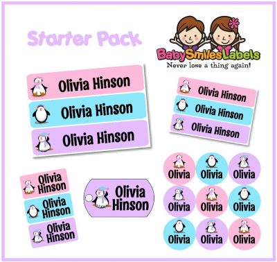 Cute Penguin Starter Labels Pack