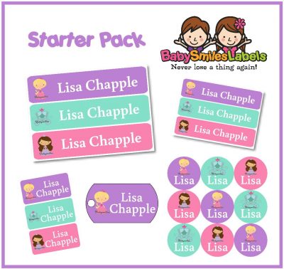 Cute Princess Starter Labels Pack