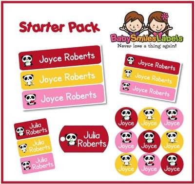 Cutie Panda Starter Labels Pack