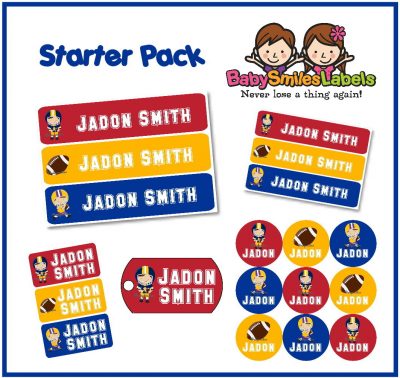 Football Allstars Starter Labels Pack