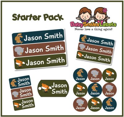 Cute Forest Animals Starter Labels Pack