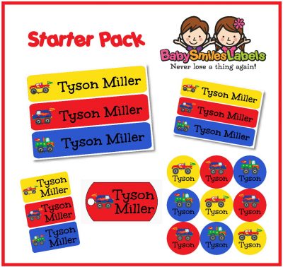 Monster Truck Starter Labels Pack