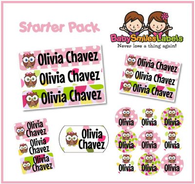 Olivia Owl Starter Labels Pack