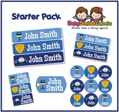 Police Heros Starter Labels Pack