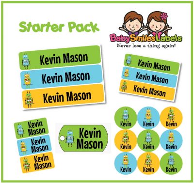 Super Robots Starter Labels Pack