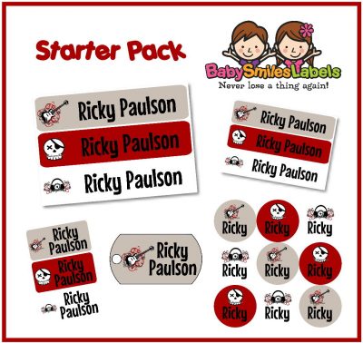Rock N Roll Starter Labels Pack