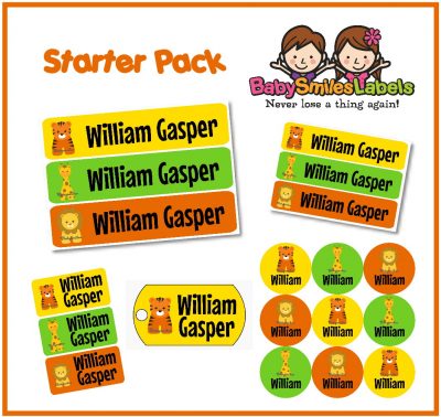 Safari Animals Starter Labels Pack