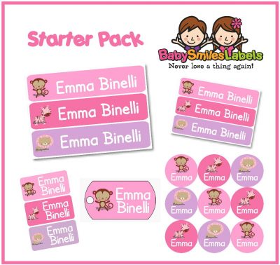 Safari Girl Starter Labels Pack