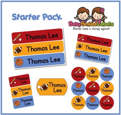 Sports Allstar Starter Labels Pack