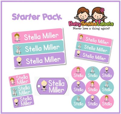 Sweet Ballet Girl Starter Labels Pack