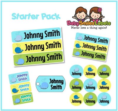 Whales Starter Labels Pack