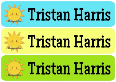 Sunny Days Iron On Clothing Labels