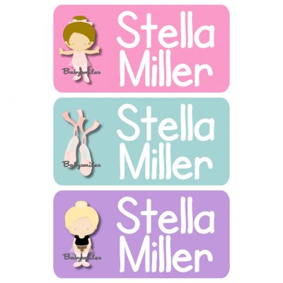 Sweet Ballet Girl Clothing Tag Labels 