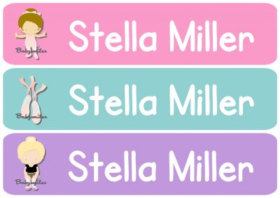 Sweet Ballet Rectangle Personalized Name Labels