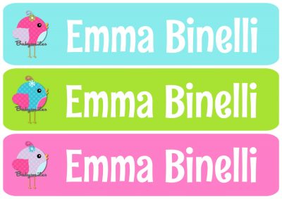Sweet Birds Rectangle Personalized Name Labels